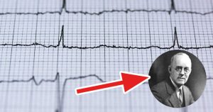 Portrait Dr. Coca und graphische Darstellung des Pulses